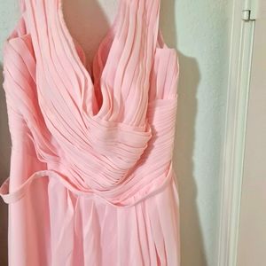 Baby pink bridesmaid dress